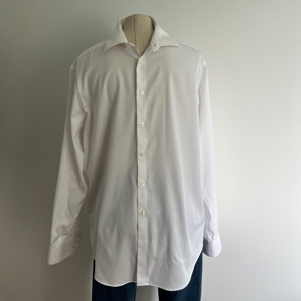 Calvin Klein - White No iron Button Down Long Sleeve Shirt